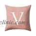 Pink Letter A to Z Polyester Pillow Case Cushion Cover Throw Home Decor Healthy   323240583809